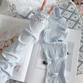 Wrinkle Ice Silk Arm Sleeves for Women Loose Fit Casual Outings Oversized Korean Style Driving Breathable Cooling Sun Sleeves. 