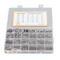884 Pcs Stainless Steel Screw Nut Washer Wrench Kit M2 M3 M4 M5 Half Round Head Hex Socket Screws Nuts Washers Wrench Set.