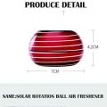 Solar Intelligent Automatic Rotation Car Aroma Diffuser Solar Energy Rotating Car Perfume with Long Lasting French Organic Fragrance, Feel-Good Premium car Air freshener Metal Body. 