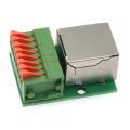 1Pcs Welding Free Data Adapter Board Female Socket Guide Rail Installation Terminals Connector RJ45 Network Port Terminal Block. 