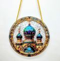 Premium Mosque & Crescent Moon Acrylic Suncatcher – Elegant Islamic Wall Art for Home Decor. 