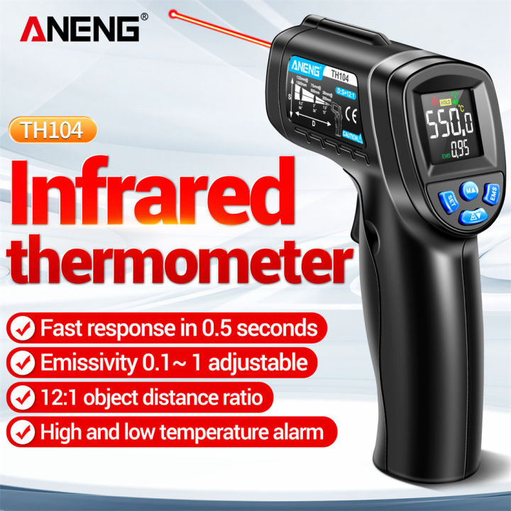 Aneng Th Infrared Handheld Temperature Gun Ir Laser Sensor Thermometer Thermal