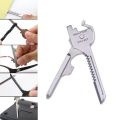 Utili Key Shape Mini Multi Tool Multipurpose Knife Opener Screwdriver Ring Keychain Pocket Survive Edc Gear Utility Pocket Kit. 