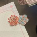 4pcs cute jelly color-block flower hair clip sweet girl candy duck mouth clip ins edge clip small fresh hairpin. 