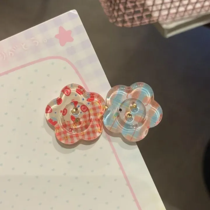4pcs%20cute%20jelly%20color-block%20flower%20hair%20clip%20sweet%20girl%20candy%20duck%20mouth%20clip%20ins%20edge%20clip%20small%20fresh%20hairpin%20-%20Image%204