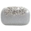 Golden Fancy Bridal Wedding Party Crystal Clutch for Women Ladies Bag Wallet. 