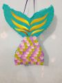 Mermaid Shape Empty Pinata on Disney Theme| Style for Kids / Children Birthday Parties events. 