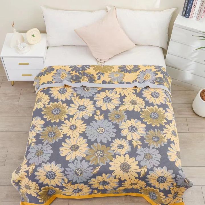 Size 150*200 m. 100% cotton twill 4-ply cotton blanket