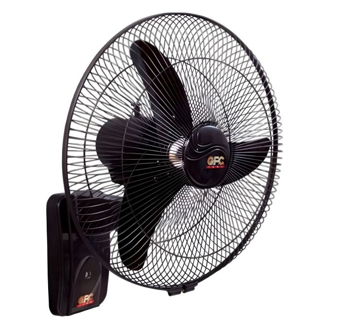 GFC Fans Wall mounted Bracket Fan – Deluxe Model 18 inches – Copper Winding for Room Black