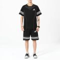Whole set!!! breathable fabric for men Sports and Leisure short sleeve T-shirt shorts suit. 