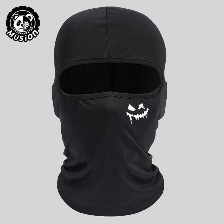 Musion Motorcycle Balaclava Fashion Print Sun Protection Full Face Mask Breathable Mask Balaclava Bicycle Cycling Head Cover Un