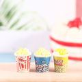 4PCS Miniature Dollhouse Popcorn Pretend Play Doll House Simulation Food. 