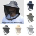 Mosquito Prevention Cap For Fishing Insect Protective Cap Mosquito Head Net Full-Mesh Drawstring Windproof Strap Beekeeping.