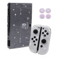 Transparent Protective TPU+PC Glitterry Cases for  Switch Oled Console Video Gamepad Cover Skin Accessories. 