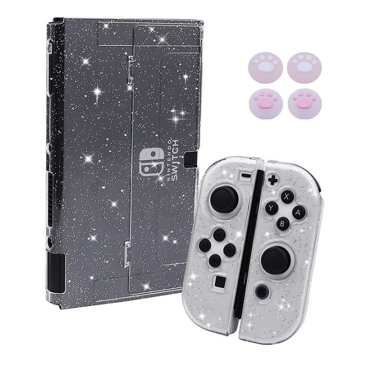 Transparent%20Protective%20TPU+PC%20Glitterry%20Cases%20for%20%20Switch%20Oled%20Console%20Video%20Gamepad%20Cover%20Skin%20Accessories%20-%20Image%202