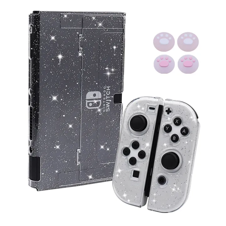 Transparent%20Protective%20TPU+PC%20Glitterry%20Cases%20for%20%20Switch%20Oled%20Console%20Video%20Gamepad%20Cover%20Skin%20Accessories%20-%20Image%202