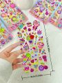 Fun Laser Diamond Stickers, 3D Diamond Foam Stickers, Heart-Shaped Gemstone Laser Stickers, Made of Pvc and Foam Materials, Can Be Used for Scrapbooking, Photo Album Decoration, DIY Journals, Notebooks, Phone Case Deco. 