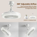 2 In 1 LED Ceiling Fan Light 50W With lamp holder Remote Control 3 Speeds Adjustable and Dimmable Light For Bedroom Living Room. 