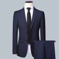 Men's Solid Color Business Suit 2025 High Quality Fashion Banquet Wedding Trend Groom Best Man Single 3/2/1. 