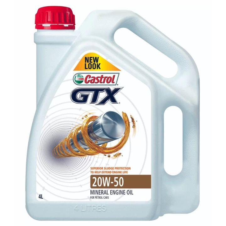 Castrol 20w-50 GTX Petrol Engine Oil 4L
