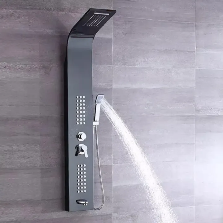 Stainless%20Steel%20304%20Grade%20Shower%20Panel%20Tower%20System%206%20in%20One,%20Rainfall%20Shower,%20Body%20Massage%20Spray,%20Handheld%20Shower,%20Wall%20Mount%20Easy%20Connect%20Shower%20Panel%20Kit.%20-%20Image%203