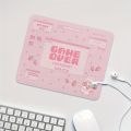 1pc Pink Game Over Design  Mouse Pad, Non-Slip Base, Comfort Woven Fabric Surface, Desk Mat. 