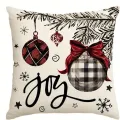 4-Pack Christmas Throw Pillow Covers,  Decorative Cushion Cases - Festive Trees, Merry & Bright, Joy Holiday Designs. 