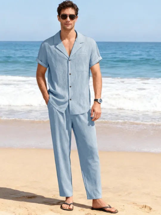 Men%20Beach%20Short%20Sleeve%20Shirt%20Pants%20Set%20Summer%20Casual%20Ice%20Silk%20Polo%20Shirt%20Long%20Pants%202-Piece%20Set%20Trendy%20Daily%20Male%20Suit%20-%20Image%203