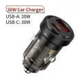 Toocki 30W 5A QC PD 3.0 SCP Car Charger Quick Charge4.0 USB Type C Fast Charging For iPhone 15 14 13 12 Huawei Samsung Xiaomi. 