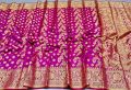 Fashionable and comfortable soft silk katan saree for women. 