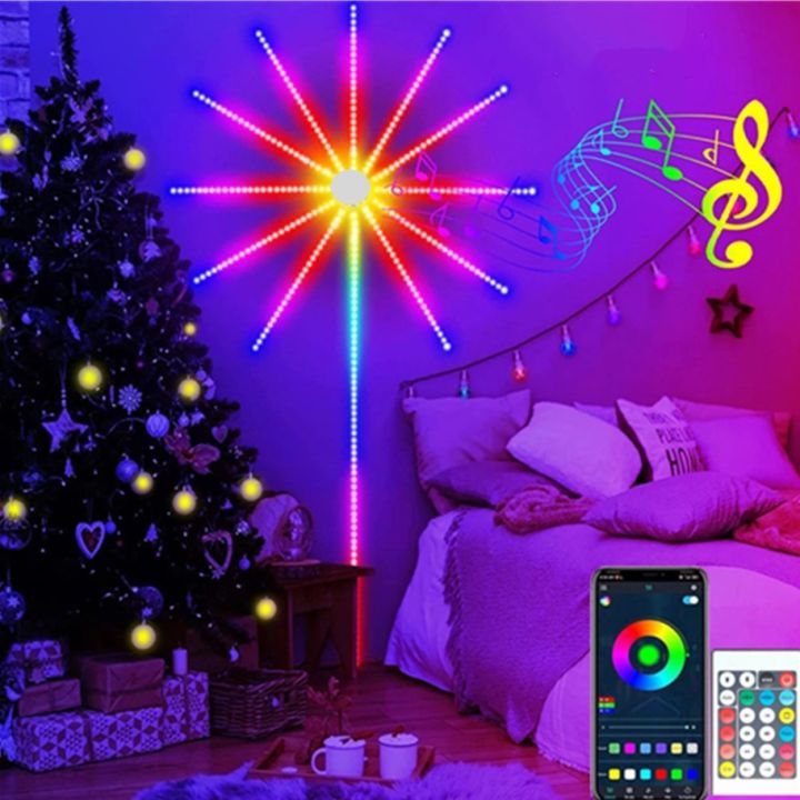 RGBIC Firework LED Strip Light Bluetooth APP Control USB 5V Neon Strip Christmas Party Decoration Music Sync Bedroom Decor Light home decoration item