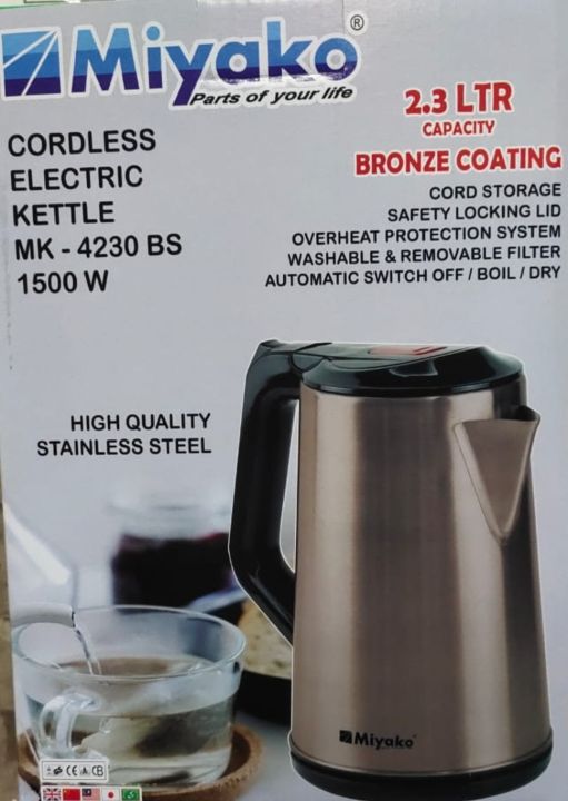 2.3 Liter Miyako Electric Kettle MK-4230 BS
