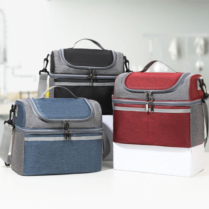 2026Multifunction Oxford Large Capacity Cooler Bag Waterproof Portable Zipper Thermal Lunch Bags for Outdoor Picnic Food Storage