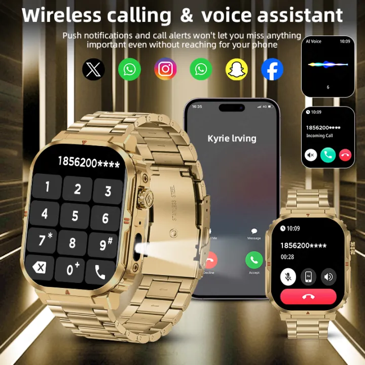 LIGE%20Men%20Smart%20Watch%20New%20Bluetooth%20Call%202.01''%20Large%20Screen%20Flashlight%20Watches%20Waterproof%20Outdoor%20Sport%20Fitness%20Smartwatch%20Women%20-%20Image%202