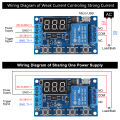 DC 6-30V Support Micro USB 5V LED Display Automation Cycle Delay Timer Switch Off Delay Time Relay 6V 9V 12V 24V. 
