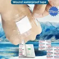 25Pcs Square Bandage for Children, Waterproof Medical Wound Patch, First Aid for Cuts and Abrasions. 