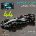 Bburago 1:43 Mercedes-AMG Petronas F1 Equipo W15 2024 # 44 Hamilton # 63 George Russell coche de aleación modelo fundido a presi. 