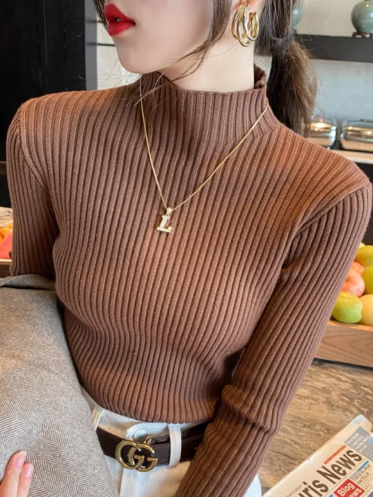 Elegant%20Solid%20Basic%20Knitted%20Tops%20Women%20Turtlneck%20Sweater%20Long%20Sleeve%20Casual%20Slim%20Pullover%20Korean%20Fashion%20Simple%20Chic%20Clothes%20-%20Image%202