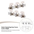 2pcs 3R3L Classical Guitar String Tuning Pegs Keys Tuners With White Button Durable Guitar Tuning Peg Accessories. 