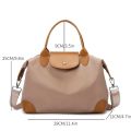 Large Capacity Women Handbag Black, Waterproof Fabric Shoulder Crossbody Bag. 