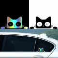 G154 1Pcs Universal Surprise Cat Peeking StickelBlack/White Funny Vinyl Decal Car StylingDecoration Accessories.