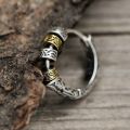 Thai Silver Creative Design Hoop Earrings for Women Men Metal Chunky Huggies Hiphop Party Jewelry Gifts.
