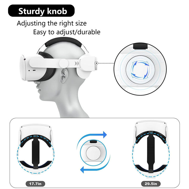 HUNDAI%20Design%20For%20Meta%20Quest%202/Oculus%20Quest%202%20Elite%20Strap%20Adjustable%20Head%20Strap%20-%20Image%204