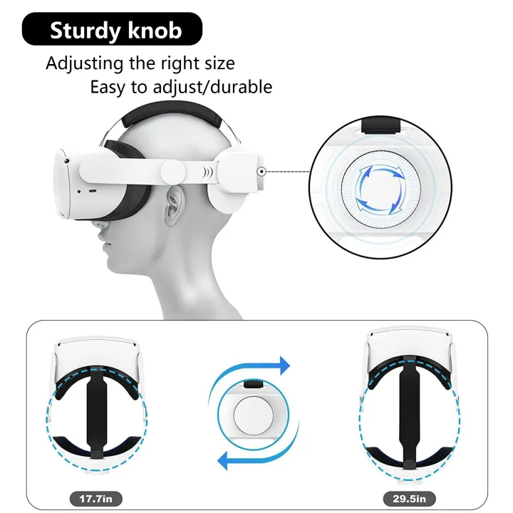 HUNDAI%20Design%20For%20Meta%20Quest%202/Oculus%20Quest%202%20Elite%20Strap%20Adjustable%20Head%20Strap%20-%20Image%204