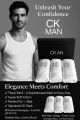 Vest for Men 100% pure cotton with export premium quality pack of 3 (White Bunyan) sleeves less. 