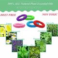 Waterproof DEET Free Citronella Mosquito Wristband Bracelets 10 Pack with 6 Patches for Kids Adults Outdoor and Indoor. 