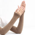 Cashmere warm cuff for women lengthened arm cuff for autumn and winter sleeve for driving men thicker fake sleeve elbow guard.