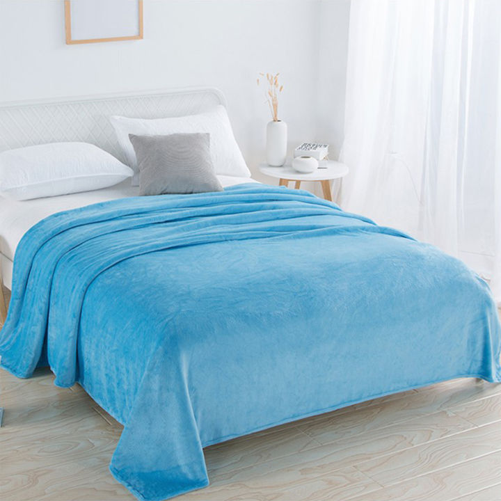 70×100cm Coral Fleece Blankets Comfy Lightweight Single Twin Blanket Multi-Purpose Daily Home Outdoor Travel Portable Blanket