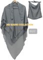 3-Layer Ready-to-Wear Khimar with Niqab – Chiffon Set. 