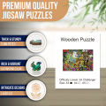 Wooden Jigsaw Puzzles For Adults Kids, Animal World-Wooden Jigsaw Puzzle Art, Unique Animal Shaped Pieces. 